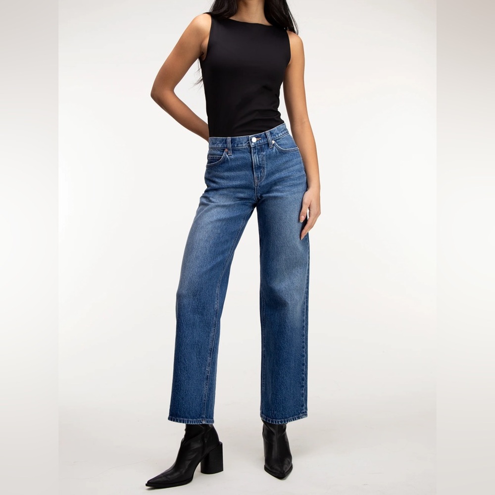 OAK + FORT MID-RISE STRAIGHT LEG JEAN